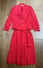 Vintage Christian Dior The Suit 2 Piece Pleated Skirt  Blazer Size 8 RARE