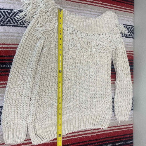 Forever 21 Women's Small Sweater Cowl Neck Long Sleeve Ivory CozyWarm Loose Knit - Picture 16 of 16