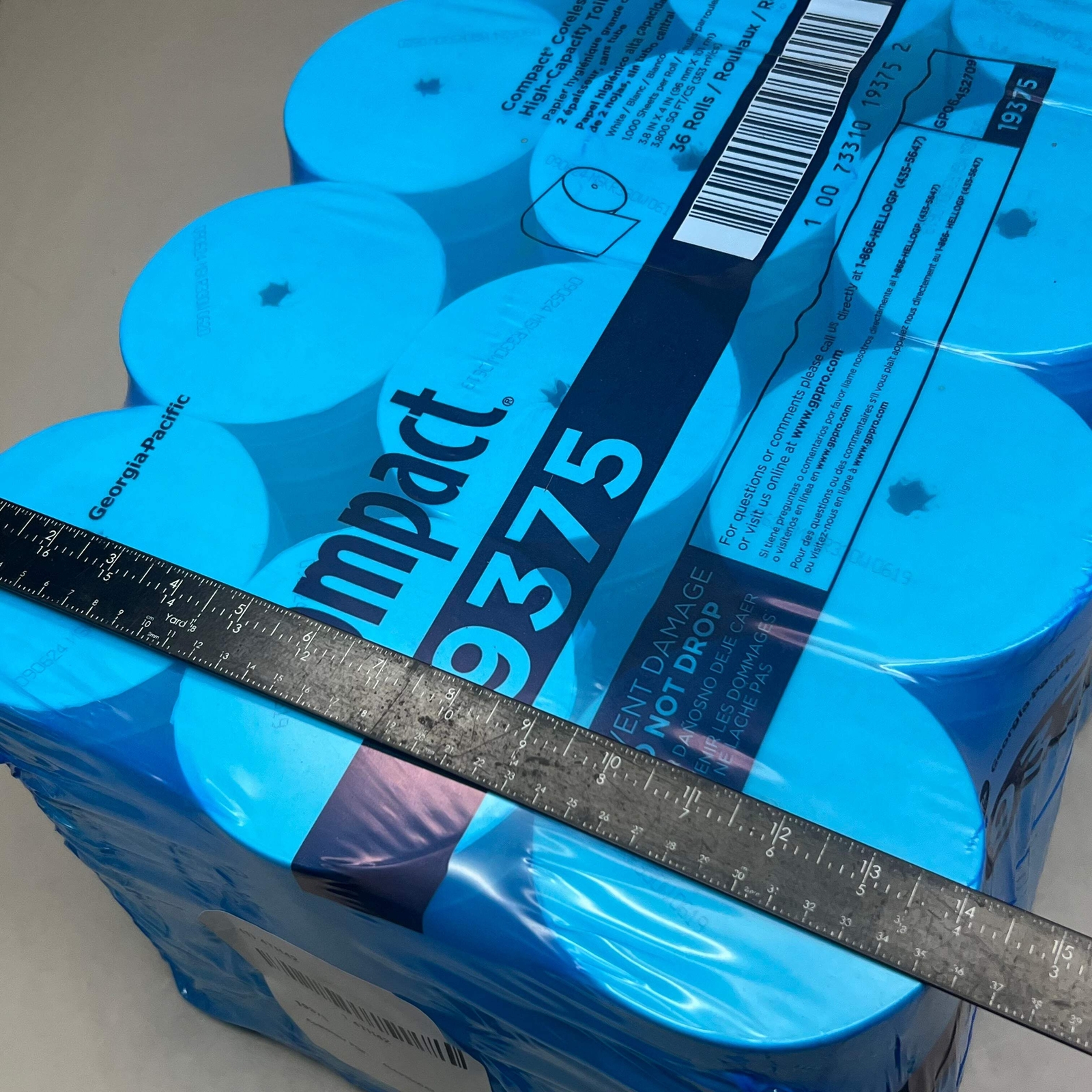 COMPACT 2-Ply Toilet Tissue Paper 1000 Sheets, 36 Rolls per Case, 4x3.8 White