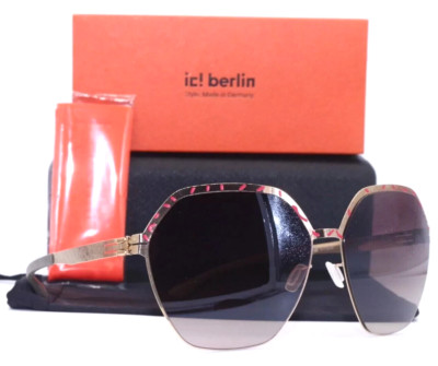 NEW IC! BERLIN KIEZ MOTIF ROSE LAVA W/SUMMERHAZE GRADIENT LENS SUNGLASSES 62-15
