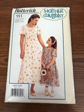 Butterick Pattern 911 Mother & Daughter Tea Length Dresses Misses 6-22 Child 2-6