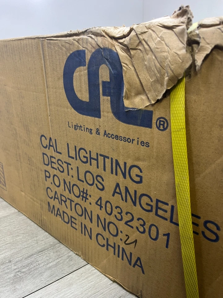 Cal Lighting Winfall 4 Light 40" W Linear Chandelier Burlap Rope Shade FX-3811-4 - Image 2 of 2