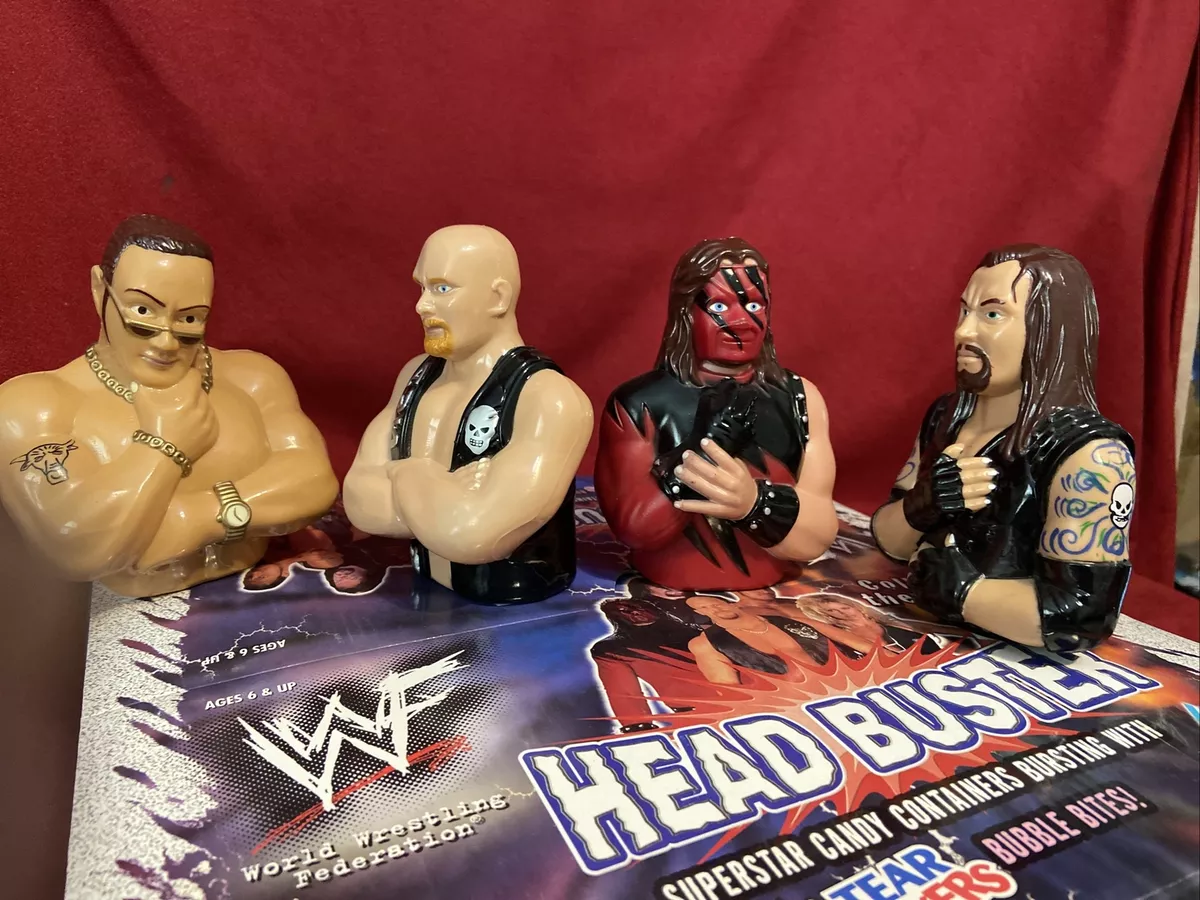 1999 WWF Candy Bust Lot THE ROCK STONE COLD Steve Austin KANE UNDERTAKER New