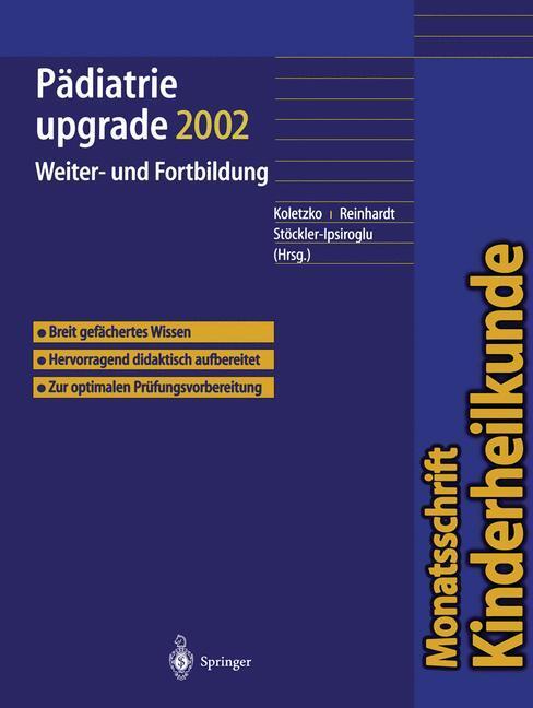 Thumbnail - Pädiatrie Upgrade 2002 | Buch | 9783540434016