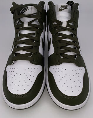 Nike Mens  Dunk High sneaker distinctive cargo khaki/ white DD1399-107 Sz 8 Nike Dunk Hi Retro Cargo Khaki Mens 8/ Womens 9 DD1399-107  main image 2