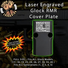 WSG&F - Laser Engraved RMR Cover Plate for Glock 19 17 23