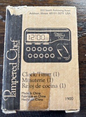 Pampered Chef retired DIGITAL CLOCK TIMER #1900, New in Open Box