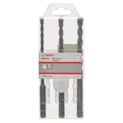 Bosch SDS Plus-1 Drill Bits for Concrete (Pack Of 3) 6mm 8mm 10mm x 160mm