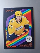 2023-24 O-Pee-Chee Hockey Retro Rookie Black Border Luke Evangelista #562...