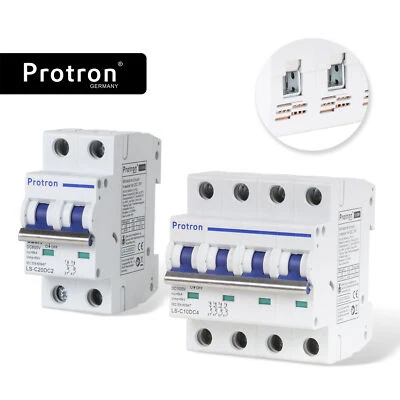 PROTRON DC Leitungsschutzschalter LS-Schalter, 4-polig 1000V, 2-polig Solar Photovoltaik