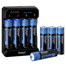  AA Battery Hixon 3500mWh 1.5V AA Lithium Li-ion Rechargeable  Fast USB Charger