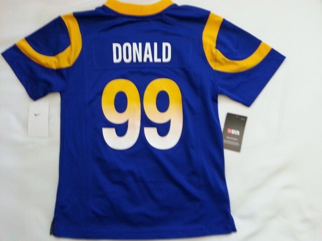 Nike LA Los Angeles Rams Aaron Donald Blue Home Game Rep Jersey
