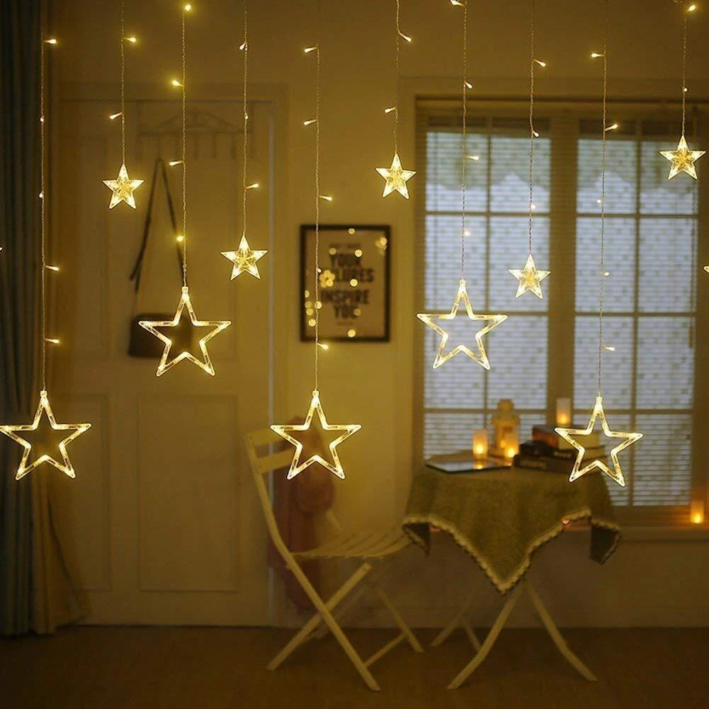 Quace 12 Stars Curtain String Lights For Decoration Warm White, 2.5meter
Opens in a new window or ta