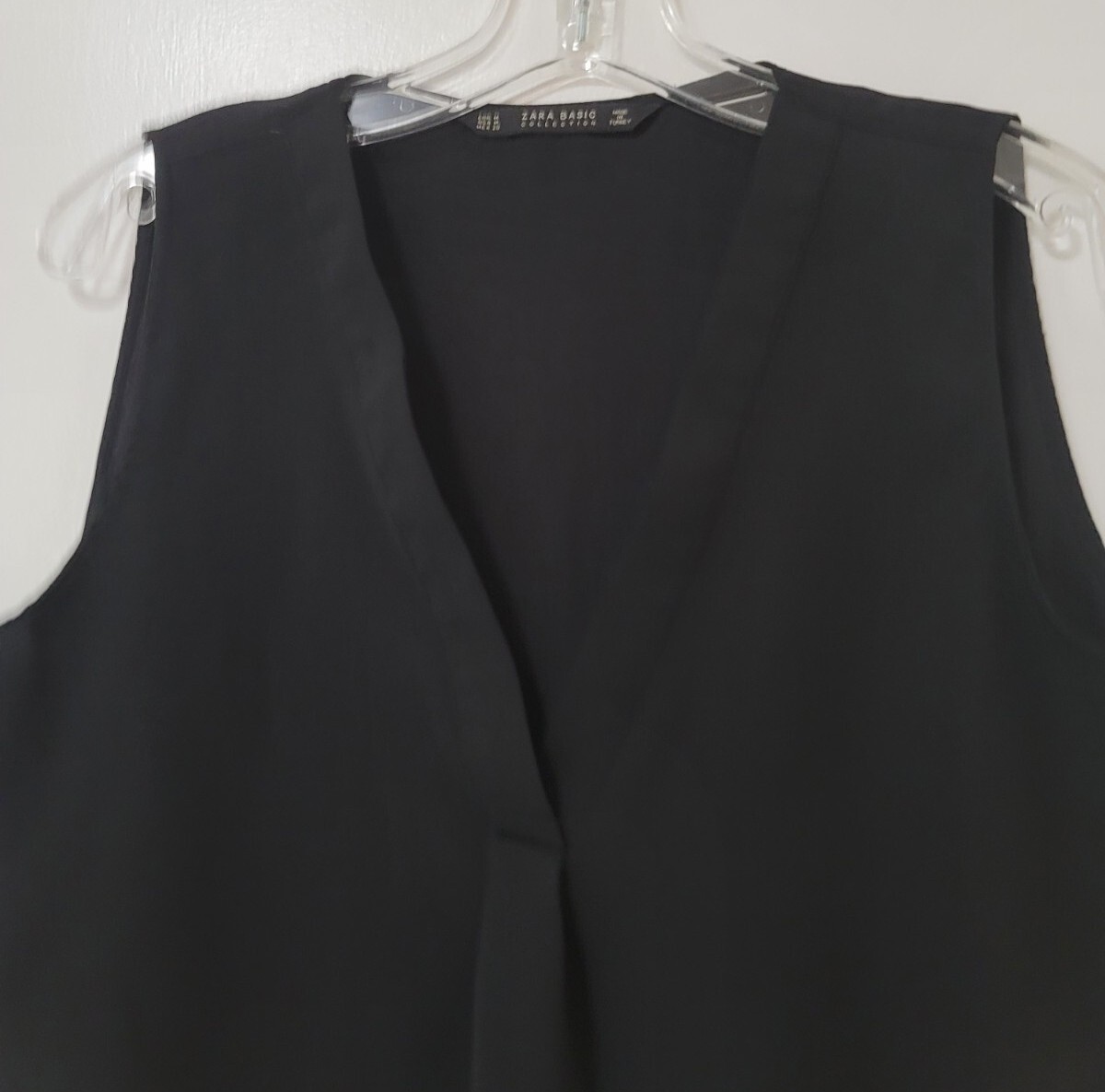 Zara Basic Collection Blouse Womens Medium Black … - image 4