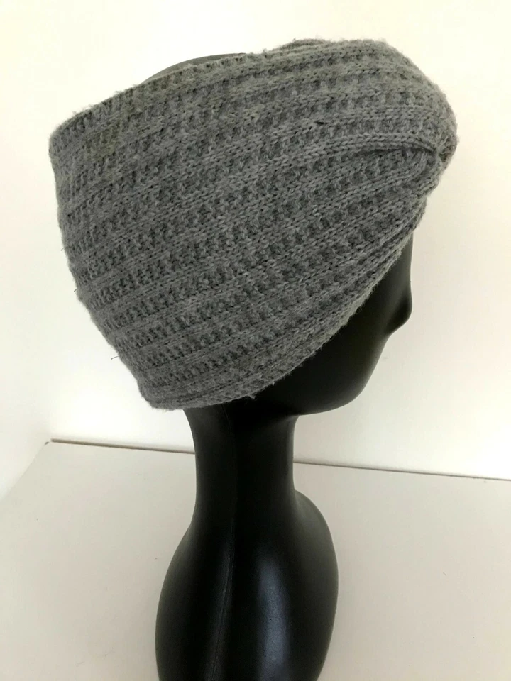Diadema de invierno Zara bebé gris tejido ancho talla única Foto 2 de 4