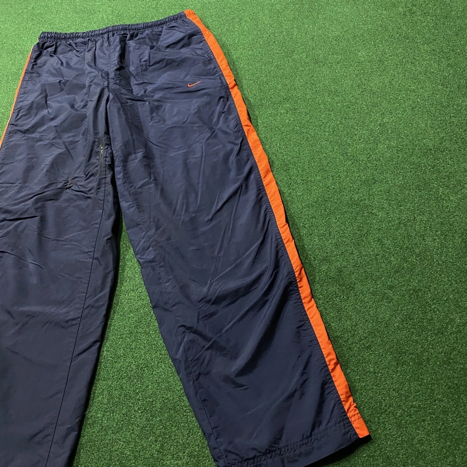 Винтажные мужские спортивные штаны Nike M синие с вышивкой Swoosh Y2K мешковатые низы - Изображение 2 из 4