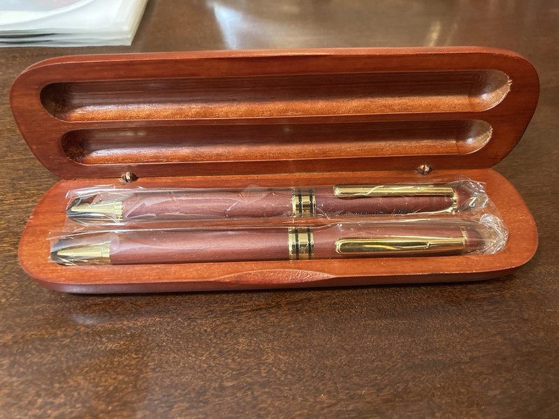 U.S. Army  Pen &  Pencil (Mechanical) Set, in  Wooden Case.
