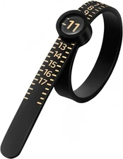 Meowoo Ring Sizer Measuring Tool with Magnifier, for Measurer Black-Lens 