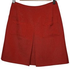 Vtg Classic Skirt Sz 4 Short Fringed Pockets A Line Back Zip 60's 70's Retro Hip