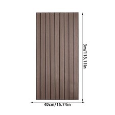 Decorative Slat Wall Panels Modern Design Slatwall Panelling Cladding 60 x 300CM