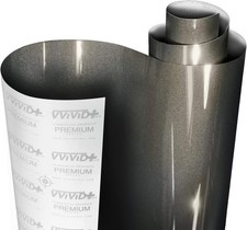 VViViD Ultra Gloss Candy Charcoal Grey Vinyl Car Wrap 1ft x 5ft,