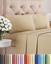 Cal King Size 4 Piece Sheet Set - Comfy Breathable Cooling Bed Sheets Set - ...