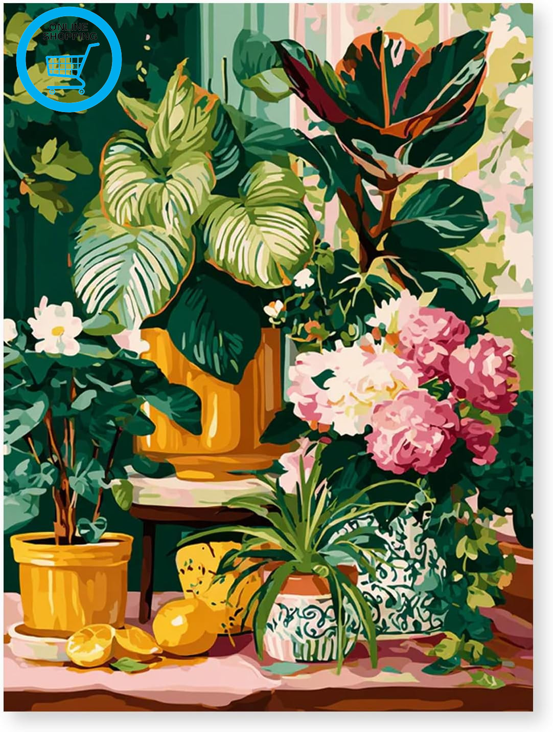 Paint by Numbers for Adults Plant Paint by Numbers Roll 12X16In | Plant Painting