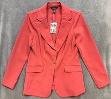 NEW WHITE HOUSE BLACK MARKET WHBM 185 CINCHED BACK ON BUTTON BLAZER SZ 8