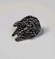 Millennium Falcon Lapel Pin Silver Color Metal Star Wars