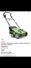 Artificial Grass Brush And Sweeper Powerful 1800 Watt Motor Excellent Condition