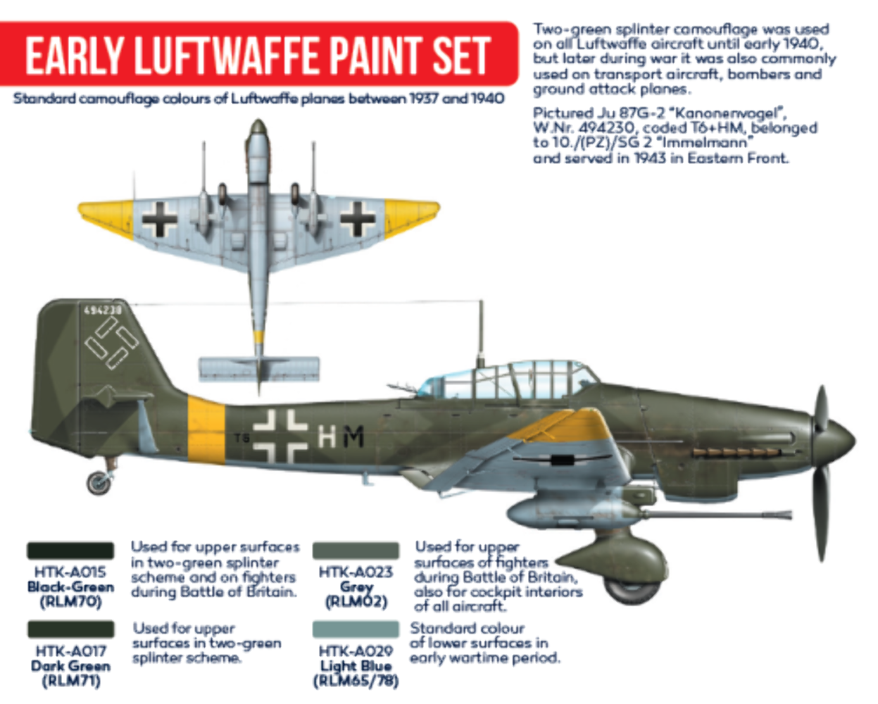 Hataka HTK-AS02 Early Luftwaffe Paint Set