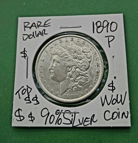 1890 P Morgan Silver Dollar HISTORIC AU Gem TRUE BEAUTY Higher Grade Silver Coin