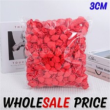 500PCS Foam Roses 3cm Artificial Foam Flower Heads DIY Rose Bear Decor Gift UK