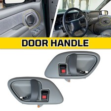 Interior Door Handle Gray W Bezel Lh Rh For 1995-99 Chevy C1500 C2500 K1500 2x