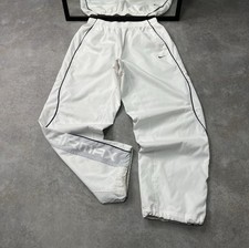 Hyper Rare 00 s Vintage Nike Air Max Nylon White Track Pants Size L