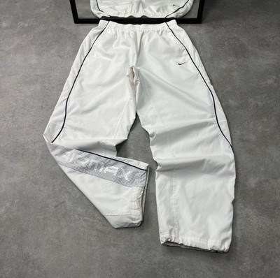   Hyper Rare 00 s Vintage Nike Air Max Nylon White Track Pants Size L