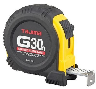 1PC Tajima G-30BW G-Series, Standard Scale, 30 ft x 1 in. Steel Blade, Tape