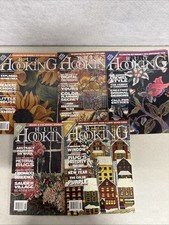 Lot of 5 Rug Hooking Magazines 2008 Full Year Jan-Dec w/ Intact Patterns