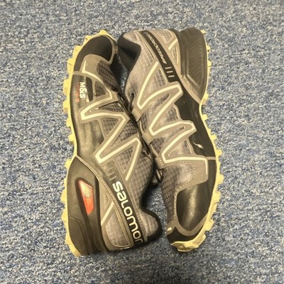 Salomon Speedcross 3 Men's Trail Running Shoes Gray Black Yellow Low Top 2016