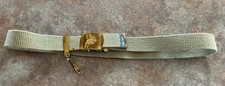 Vintage Boy Scouts Of America Olive Green Belt With Brass Buckle