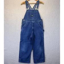 KEY Est 1908 Denim Bib Overalls Blue Workwear Carpenter Utility Women's Size 16