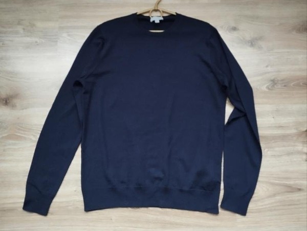 Men COS Sweater Navy Wool 38 / M / 46 #6PR8