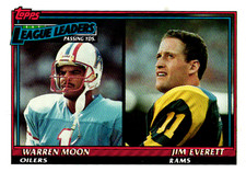 1991 Topps Warren Moon / Jim Everett LL #8 Houston Oilers / Los Angeles Rams