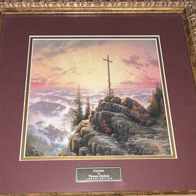 Thomas Kinkade Sunrise Library Edition Matted & Framed Landscape Print