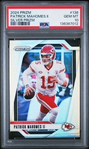 PATRICK MAHOMES II 2024 Prizm #138 SILVER PRIZM PSA 10 Kansas City Chiefs