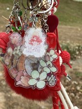 Pooh  Friends Chunky Bag Charm / Keychain   Repurposed Figurines 