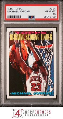 1993 TOPPS #384 MICHAEL JORDAN BULLS HOF PSA 10