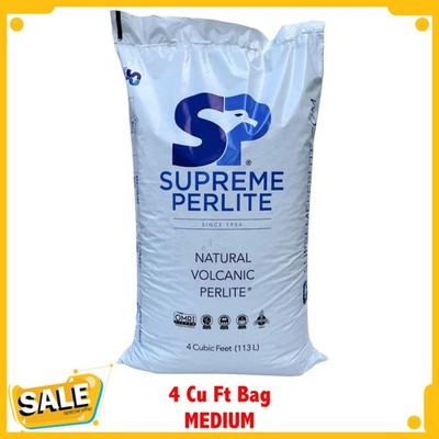Supreme Perlite Medium Horticultural Perlite for Potting Soil Mixes, 4 Cu Ft Bag