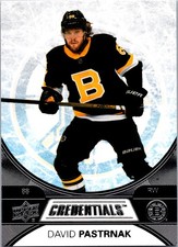 David Pastrnak 2021-22 Upper Deck Credentials #49 Boston Bruins