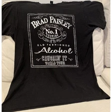 Brad Paisley T-Shirt Womens Sz M “Crushin’It” World Tour Color Black Ringspun